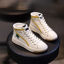 Женские зимние высокие кроссовки; короткая плюшевая обувь; теплые ботинки до середины икры; замшевые ботинки; Botas Mujer; коллекция года; обувь для тенниса