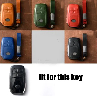 Чехол из натуральной кожи с дистанционным управлением для Toyota Camry Highlander Prado Crown Land Cruiser Prius Vitz Reiz Fortuner Prius