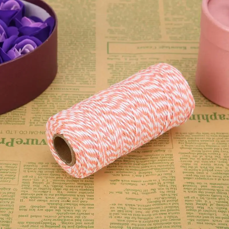 1 Roll 100 Meters 2Ply Cotton Twine DIY Weaving Handmade Craft String Rope