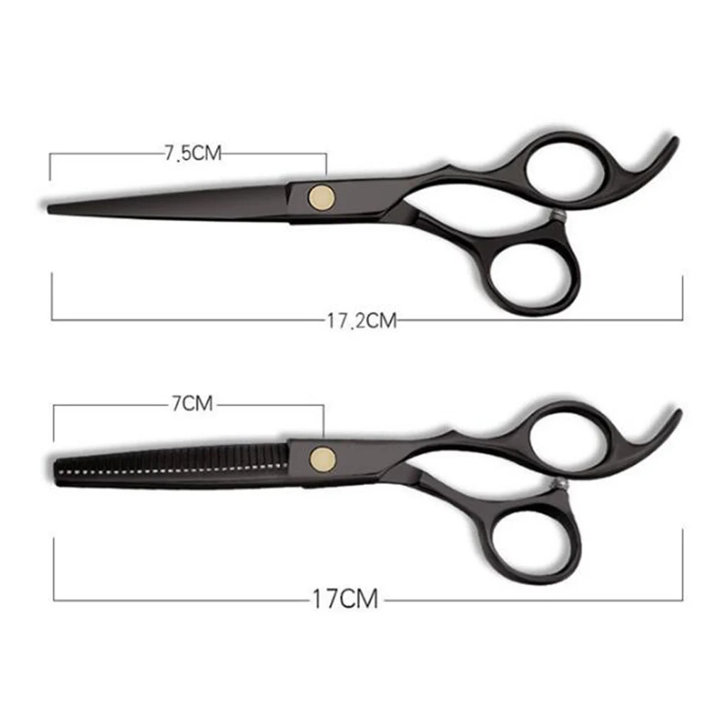 8PCS Professional Hairdressing Scissors Kit Hair Cutting Thinning Scissors Hairdressing Shears Hairbrush Cape Comb Styling Tools