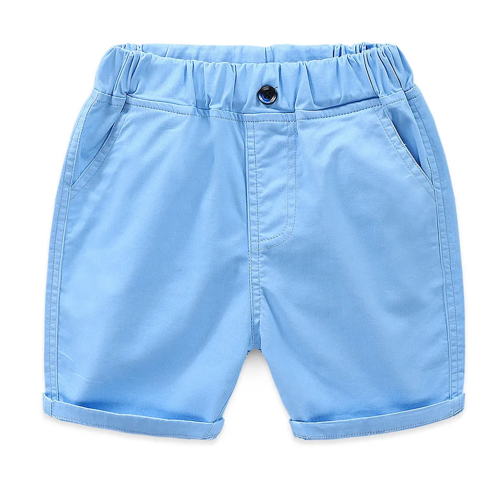 Kids Boys Casual Shorts boys shorts kids denim shorts Summer Solid Color Cotton Baby Girls Loose Beach Shorts Pants Children Clothes 2-8Years