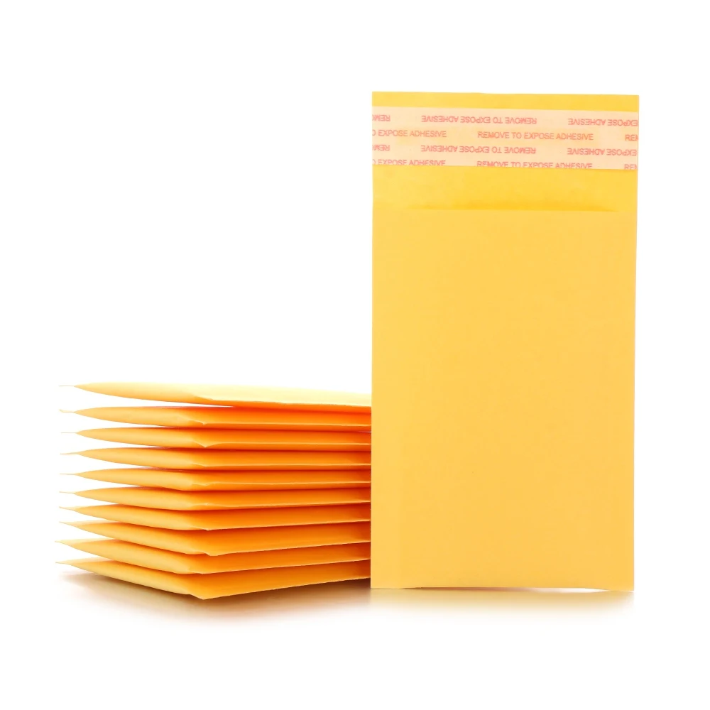 5PCS Kraft Paper Bubble Bubble Shipping Bag Kraft Mailers Padded Envelopes Shipping Envelope Bag Courier Storage Bags