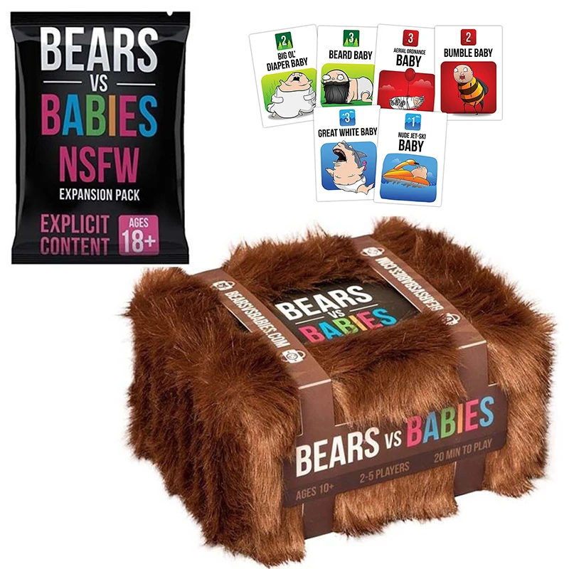 

Bear VS Babie Board Game Parent child Interaction Cards Basic NSFW Expansion Pack Children Strategy Educational Toys Family