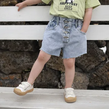 

2020 Korea Style Girls Boys Denim Shorts Summer Fashion Kids Shorts 1-6t