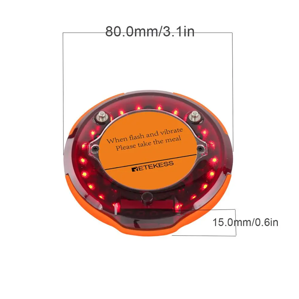Retekess 1PC Coaster Pagers For TD156 Wireless Queue Paging System Without Keypad Transmitter And Chargebase Restaurant Pager