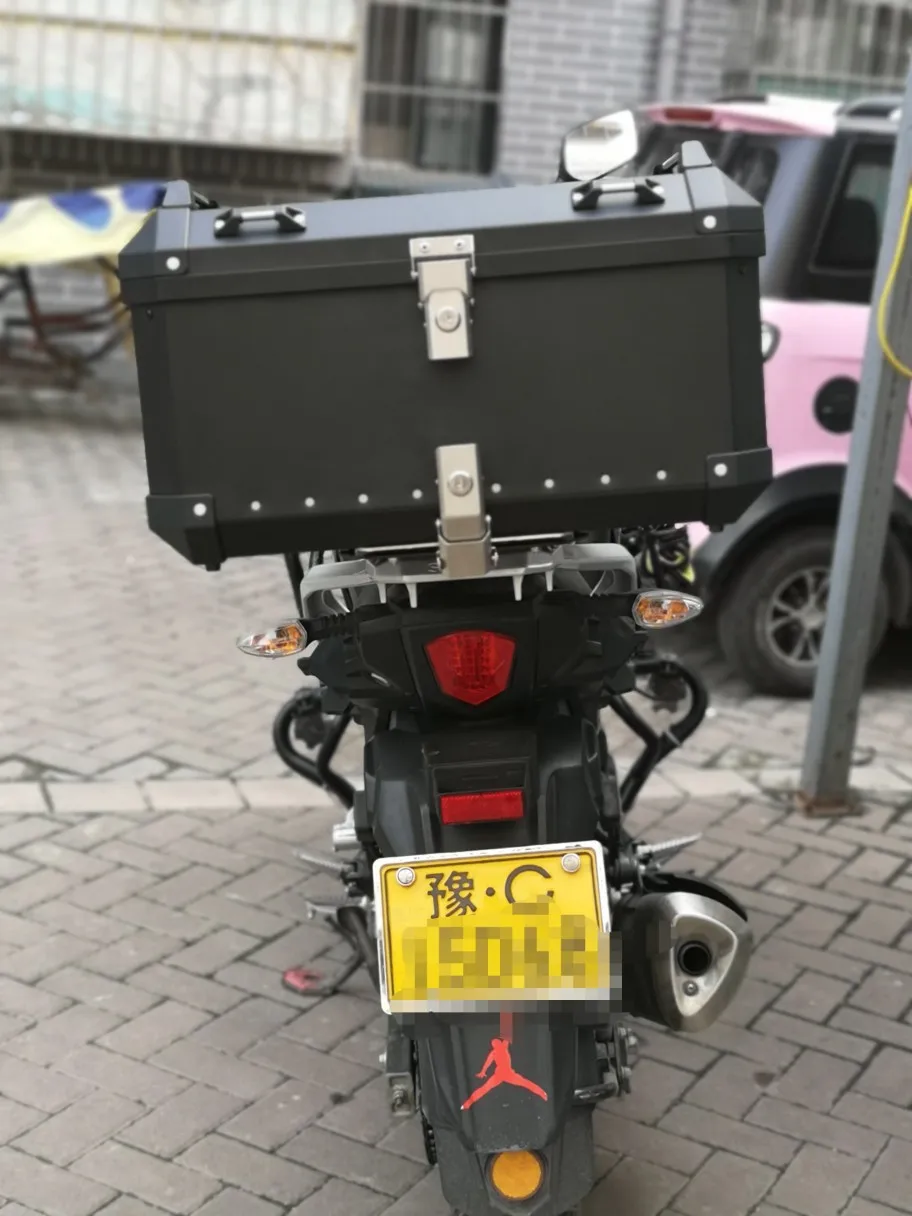 40L 50L 60L Universal Motorcycle Rear Trunk Storage Tool Box Removable Luggage Helmet Lock Toolbox Case Aluminum Accessories (4)