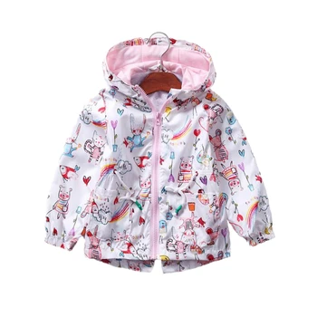 

Girls Denim Coats New Brand Spring Kids Jackets Clothes Cartoon Coat Embroidery Children Clothing for 2-10 Yrs