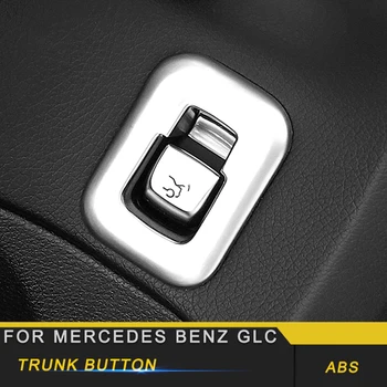 

For Mercedes Benz GLC 2016-2019 Car Styling Inner Trunk Button Switch Cover Frame Trim Sticker Interior Accessories