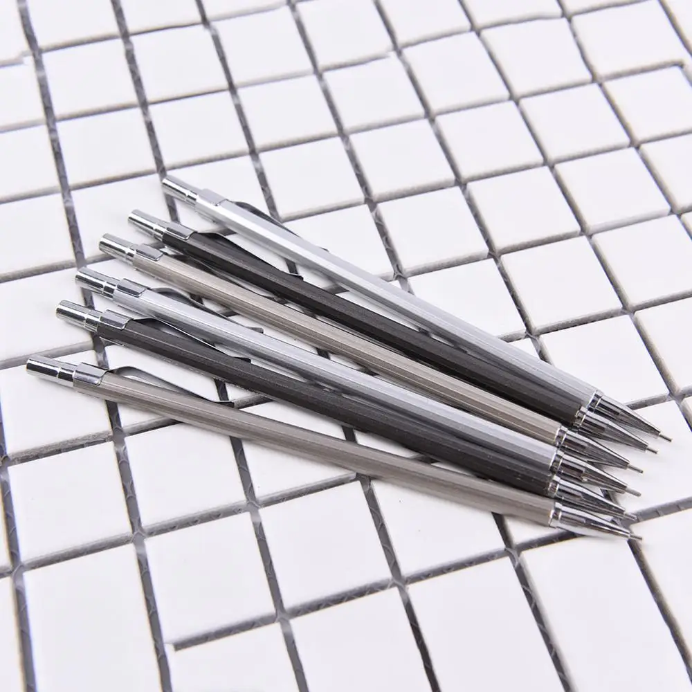 0.5/0.7mm Metal Mechanical Automatic Pencil For School Writing Drawing Supplie