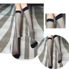 Чулки однотонный цвет ажурные нейлон мода женские полые колено высокие носки для вечеринки японский стиль лето сексуальный
