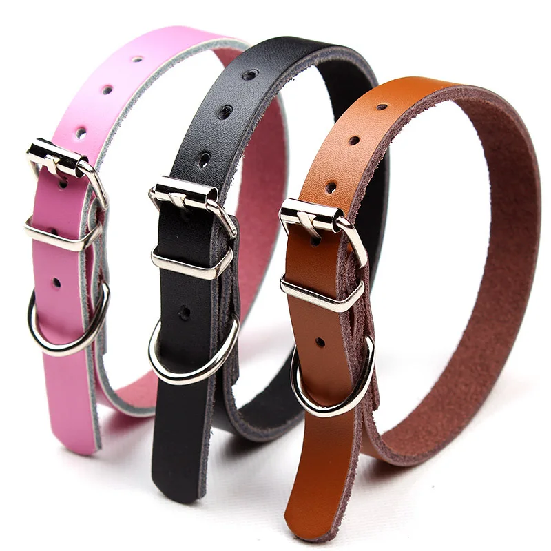 

Dog Cow Leather Collar Cat Collar Bite-proof Protector Pet Supplies Teddy VIP Small Dogs Neck Ring