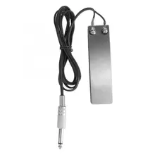 Ножной переключатель из нержавеющей стали, педаль питания для принадлежностей для полупостоянного тату-машины, аксессуары(черный провод