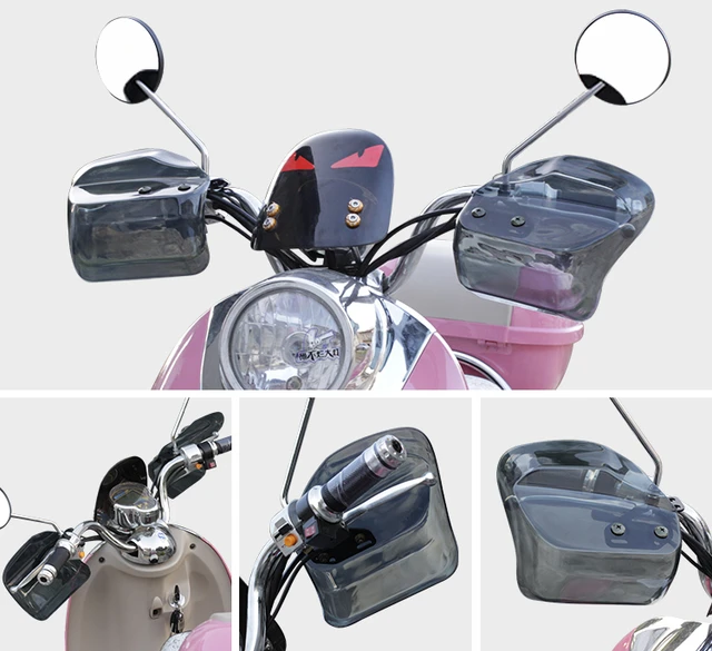 Couverture de pare-brise de guidon de voiture électrique, protège-mains de  moto, coupe-vent, protecteur de main de scooter, modification de poignée -  AliExpress