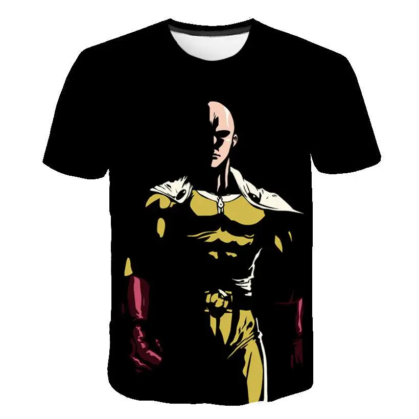 Новинка лета 2019 мужская и женская футболка с 3D принтом милый аниме One Punch Man