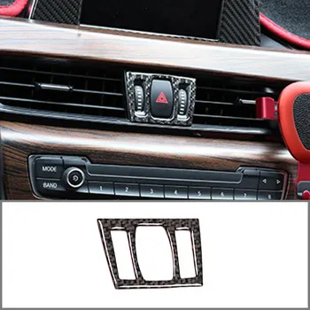 

For BMW X12016-2019 Central Control Air Outlet Switch Sticker, Protective Cover Real Carbon Fiber (Soft) Car Interior Modificati