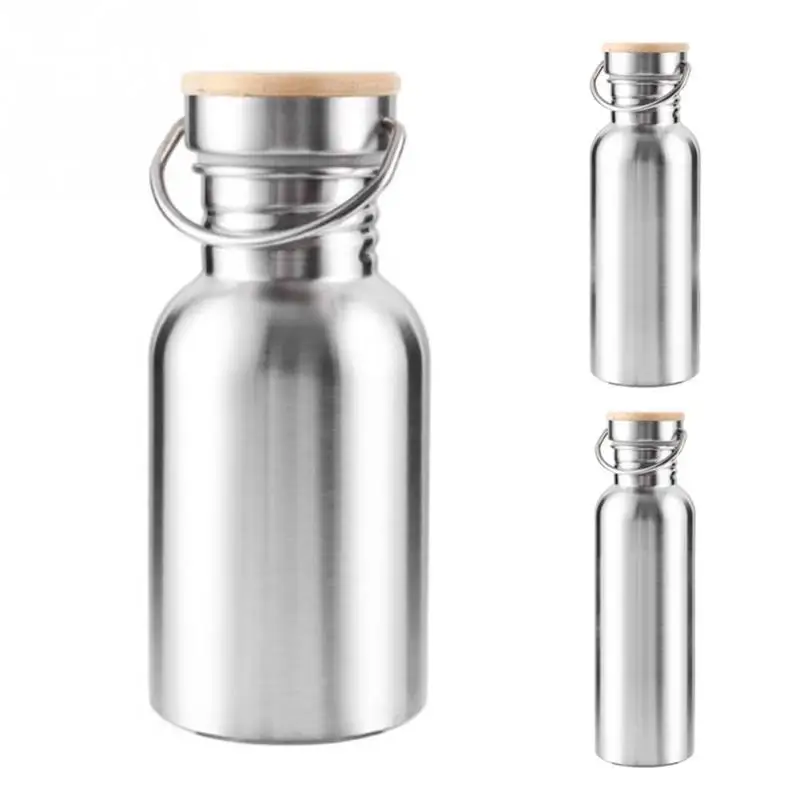 300/500/750ml Sports Water Bottle Stainless Steel Wide Mouth Water Bottles Cycle Mountain Climbing Sports Water Jug