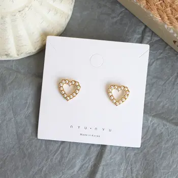 

100 Pcs/Set Thicken Earring Display Cards Stud Earring Hang Paper Tag Packaging 40JF