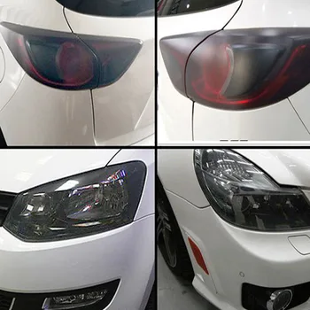

cars Sticker trucks Car Light Film Waterproof 12*72" Sheet Taillight Fog Light Luxury Black side marker lights