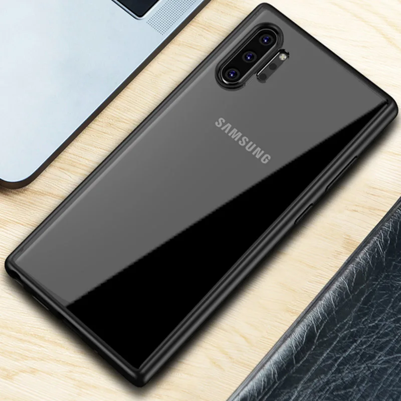 

For Samsung Galaxy Note 10 Plus Case Soft TPU + Transparent PC Back Cover Case For Samsung Note 10 Plus Note10+ Case Coque Capa