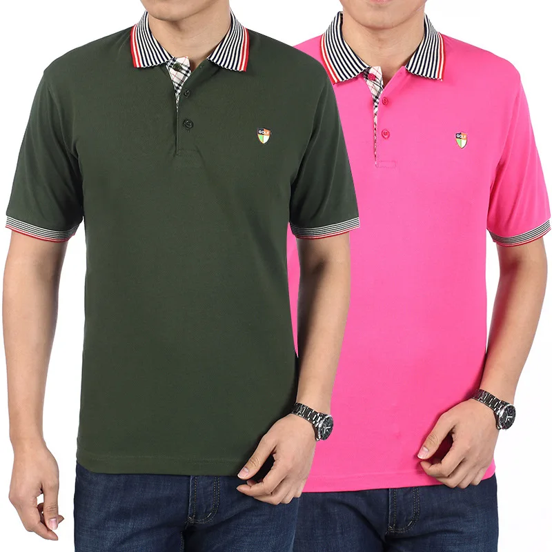 

Short Sleeve T-shirt Men's 2020 Summer New Style Polo Shirt Men Loose-Fit Dad Men'S Wear Fold-down Collar Half Sleeve