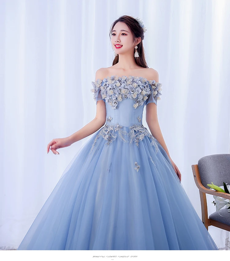 Quinceanera Dresses Gryffon Classic Party Prom Ball Gown Off The Shoulder Sweet Floral Print Vestidos Plus Size