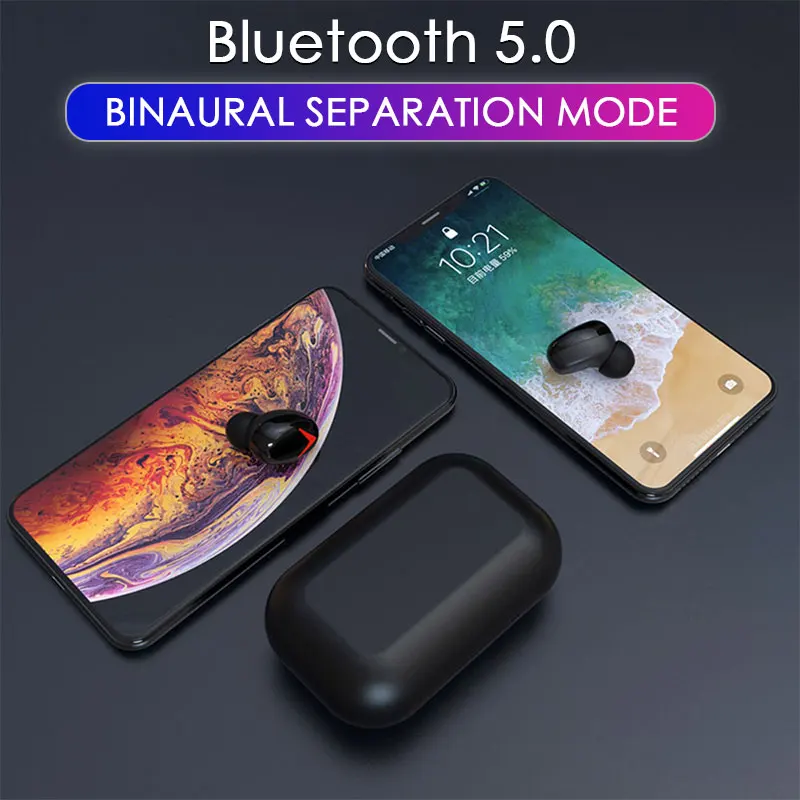 Pop TWS Bluetooth наушники голосовые сообщения звонки, чтобы ответить на повторный набор с зарядным устройством сенсорный контроль в ухо одиночный наушник в подарок