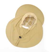 Солнцезащитная шляпа с широкими полями UPF защита от солнца упаковочная быстросохнущая уличная рыболовная шапки с вырезами для хвостов с горлышком для путешествий Hikin