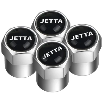 

4pcs Aluminum Alloy Emblem Car Tire Valve Cap Tyre Air Stems Caps For Volkswagen VW JETTA Car Styling Accessories