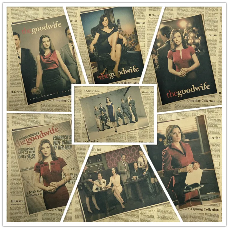 Художественный постер из крафт-бумаги с изображением хорошей жены Настенная