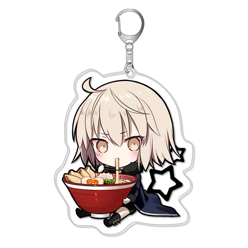 A Аниме Fate/Большой заказ FGO косплей реквизит Kawaii Saber линейка Мститель Жанна д 'Арк альтер кулон акриловый брелок игрушки подарки - Цвет: A