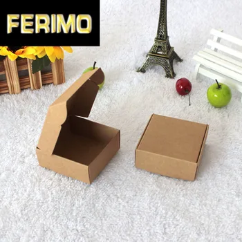 

2019 Natural Kraft paper gift packaging box,small craft box folding kraft paper,brown handmade soap paper cardboard box