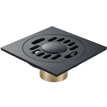 

Eridanus Square Dual Use Matte Black Floor Hair Drain Waste Drain Cover for Bathroom Shower Room Toilet Laundry Garden Outdoor