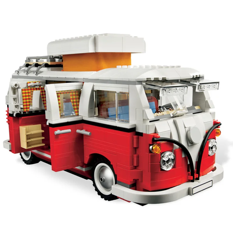 

In Stock 21001 1354pcs T1 Van Camper Buidling Blocks Technic Car Compatible with Legoinglys 10220 Toy Bricks for Children