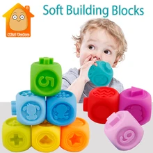 10 шт. детские мягкие игрушки, складные 3D сенсорные ручные мячики с номером животного, детские развивающие массажные с резиновым покрытием, прорезыватели для зубов, игрушка для ванны