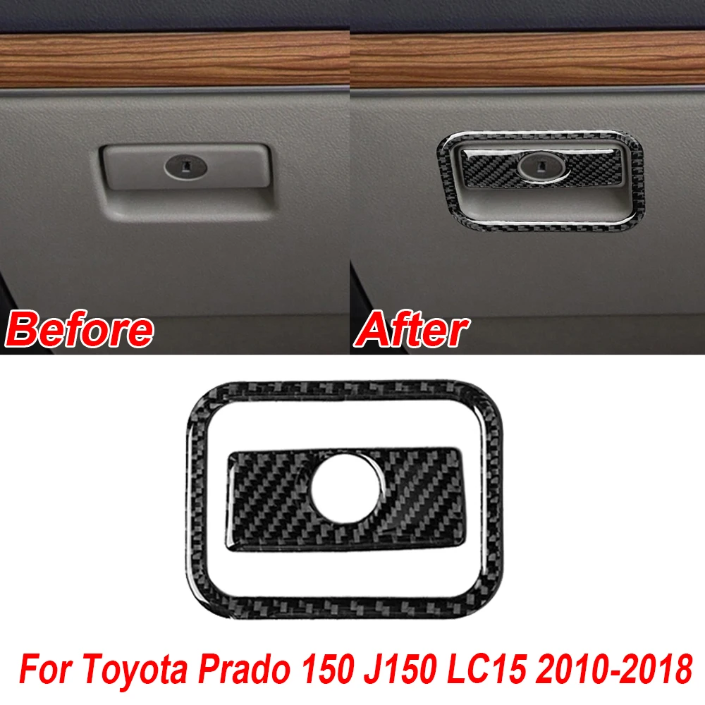 2 шт. рамы из углеродного волокна Коробка для хранения привода для Toyota Land Cruiser 150 Prado LC150 Автомобильный интерьер наклейка аксессуар