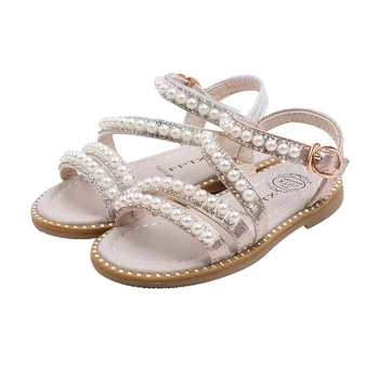 

Summer Baby Girls Wild Pearl Open-toed Princess Shoes Sandals Non-slip Soft Bottom Kids Girls Sandals*