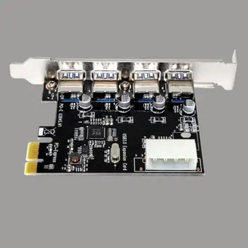 

1 Set Professional 4 Ports Pci-e To Usb 3.0 Hub PCI-Express For Desktop Card Expansion PC High Adapter 5Gbps Speed L0C9