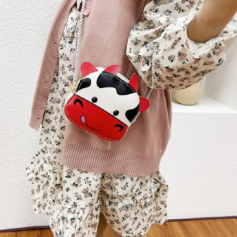 Fashion Kids Small Handbag School Bag for Little Girls Mini Cute Cattle PU Leather Bag for Baby In Kindergarten Toddler Purse