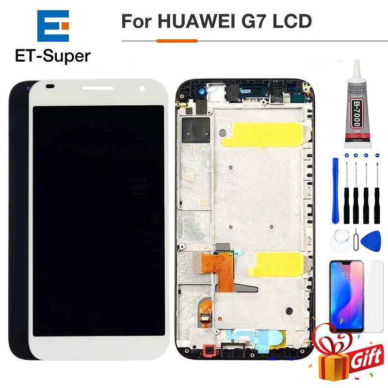 

5.5" Original Display For HUAWEI G7 LCD Touch Screen with Frame Digitizer For HUAWEI G7 LCD Screen G7-I01 G7-I03 l01 Assembly