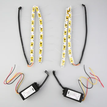 

Gel Silicon/LED Chip IP65 Waterproof 2Pcs 16SMD Tears Monochrome Daytime Running Car Streamer Turn Signal Marquee Car Styling