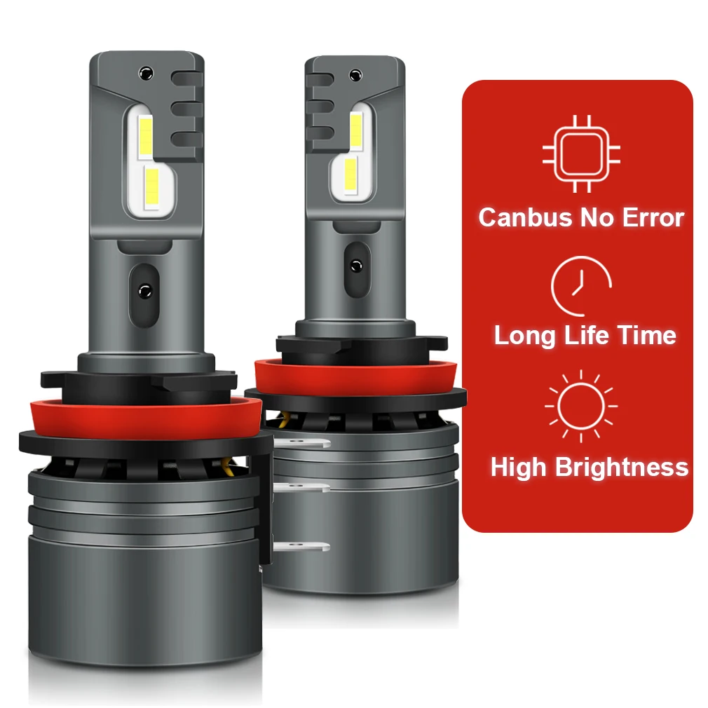 

2Pcs Canbus Error Free 12000LM CSP H15 LED Bulb Car 6000K White Headlight High Beam DRL Lights 12V Auto Lamp 50W