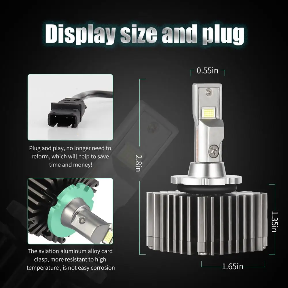 GZKAFOLEE без ошибок D1S D3S светодиодный головной светильник автомобильные лампы 100 Вт/пара 20000LM Canbus Авто Светодиодный светильник для Volkswagen Audi Mercedes-Benz BMW