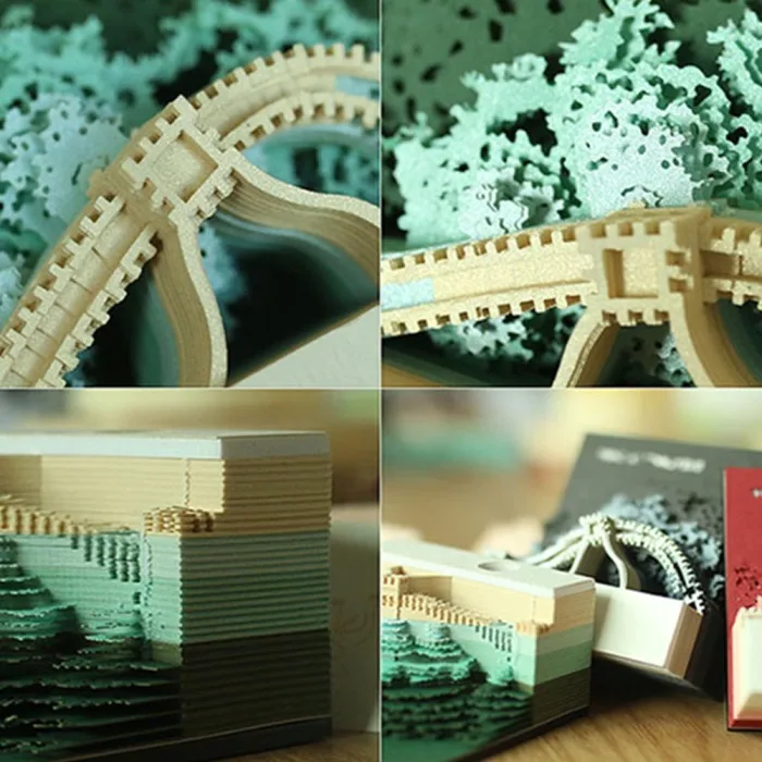 DIY бумажные заметки художественный строительный блок 3D украшения Стикеры для заметок бумажные карты Ремесло пост RT99