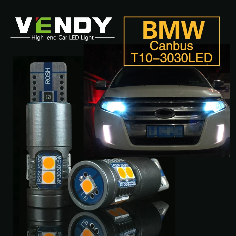 1 шт. Автомобильный светодиодный габаритный фонарь W5W T10 лампочка Canbus для BMW E91 E92 E39