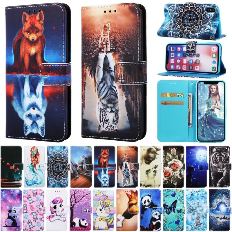 Чехол для Samsung Galaxy S10E S10 S9 S8 Plus J6 A7 2018 кожаный мягкий силиконовый держатель кошелек