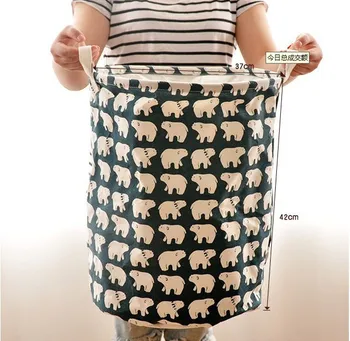 

Laundry Basket Closing Foldable Clothes Storage Basket Cotton Linen Bathroom Dirty Clothes Storage Basket Dirty Laundry Baskets