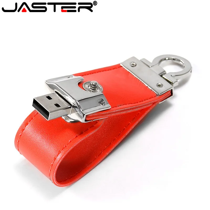 JASTER 100% реальная емкость 2 цвета 4 ГБ 8 16 кожаный брелок USB флэш накопитель 32 Гб 64