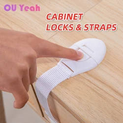 Protection des serrures pour les enfants avec système de verrouillage,lot de 10 pièces de système de sécurité en plastique pour les portes, 
