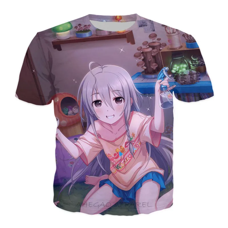 Kawaii/футболка для девочек футболка с аниме Kawaii Manga забавная летняя футболка Idol Master хипстерские Цветочные Топы уличная одежда большого размера в стиле хип-хоп