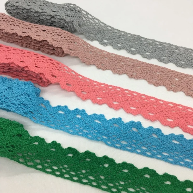 lace ribbon cotton ribbon lace sewing supplies lace sewing accessories lace decoration lace accessories lace garment accessories lace fabric chiffon lace fabric 2Y 1cm1.5cm2.5cm 6cm Crocheted Webbing Cotton Lace Floral Ribbon for Handmade Sewing Christmas Easter Wedding Deco Gift Packing